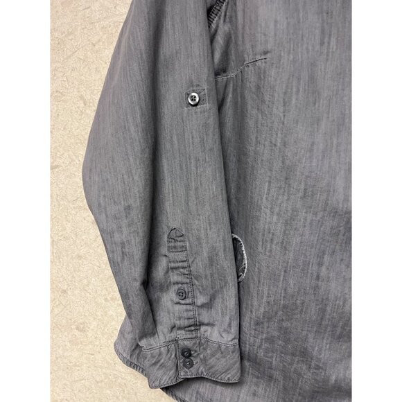 Torrid Taylor Dark Grey Denim Heart Button Front Shirt Women's 1X - Picture 7 of 13